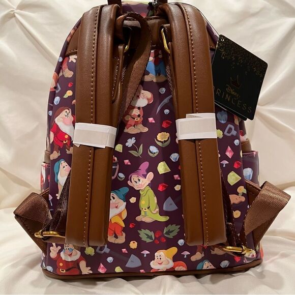 Loungefly Disney Snow White and the Seven Dwarfs 85th Anni Mini Backpack NWT - Picture 7 of 10